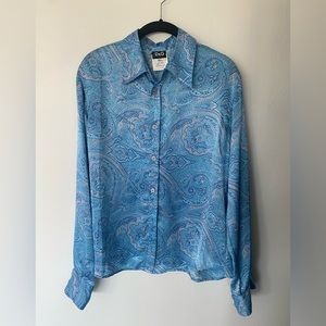 Dolce & Gabbana Silk light blue men shirt